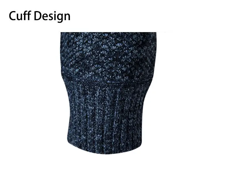 Herren Pullover Herbst und Winter neue Strickwaren einfarbig mit einem unteren Hemd greifen Fleece warmen und bequemen Pullover – Detail 18