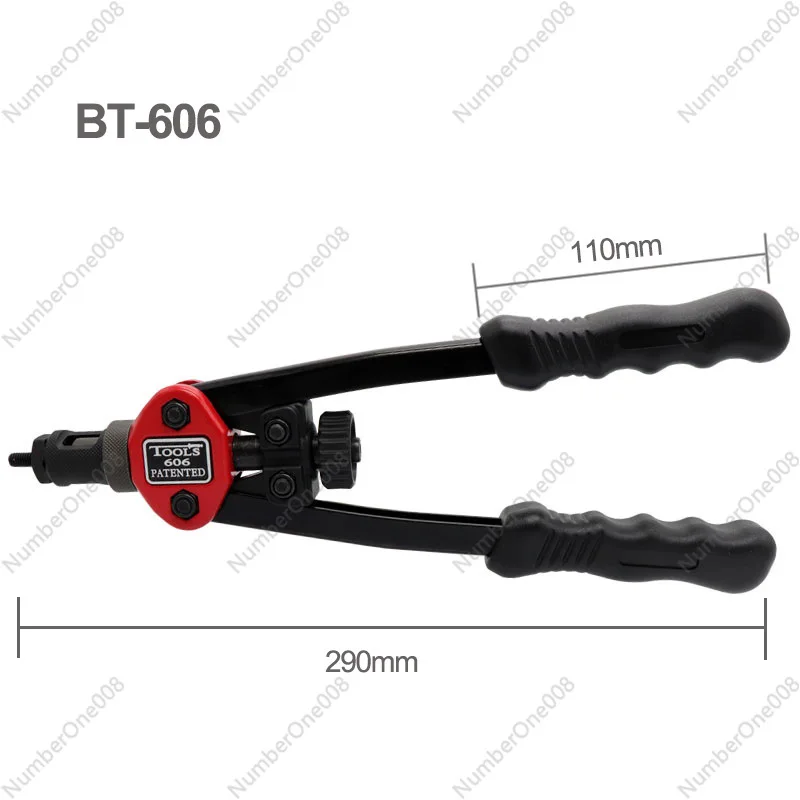 BT-606 Riveter Hand Gun Tool Rivet Insert Tool Manual Nut Chuck M3 M4 M5 M6 M8