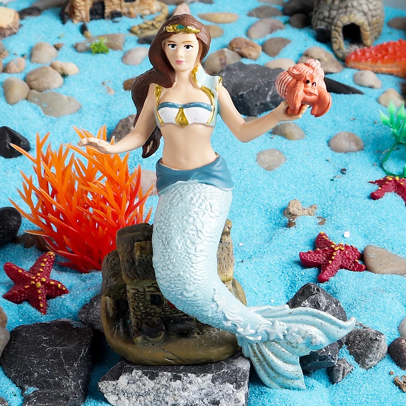 Oenux Beauty Fish Princess Mermaid Action Figures Model Elves Elf