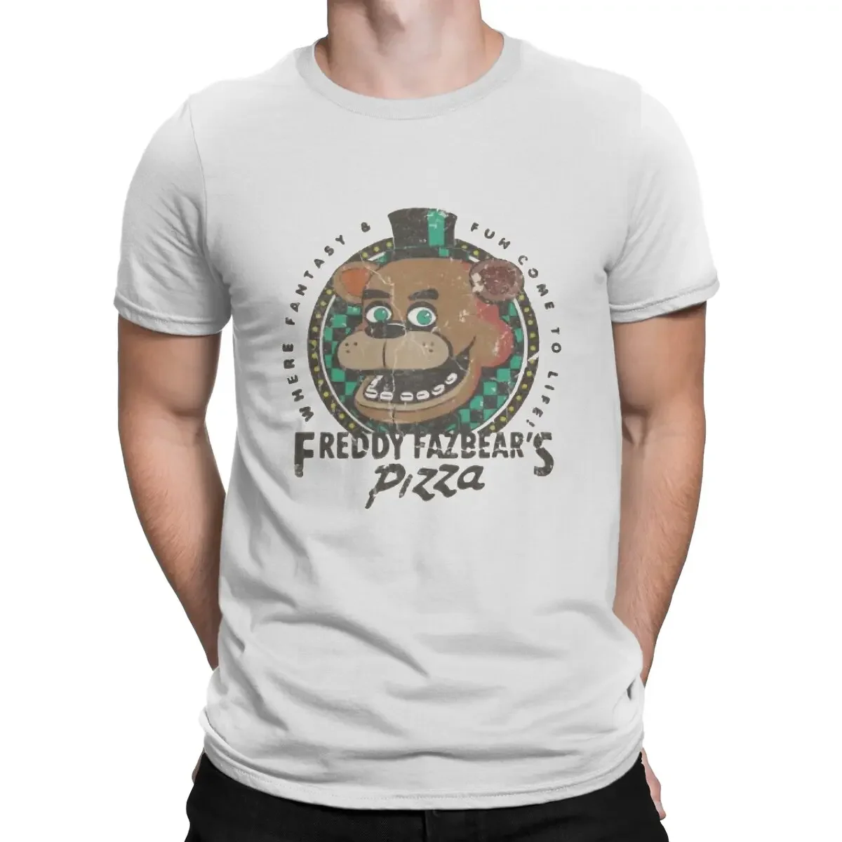 Cotton Tops Funny Short Sleeve Crewneck Tees Party T-Shirt Men's F-Freddys F-Fazbear's Pizza 1983 New Arrival  Informal fashion