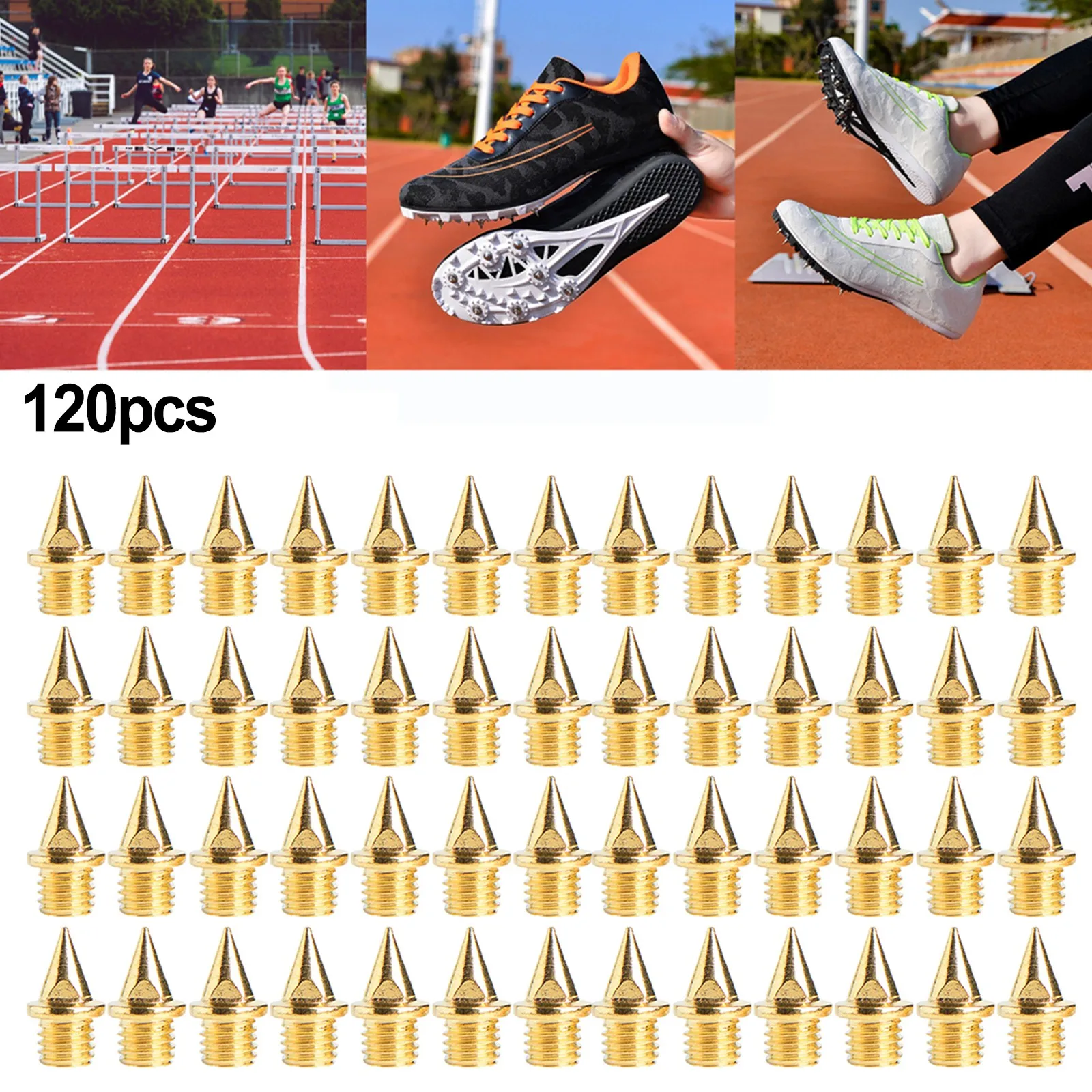 120pcs 0.25inch Track Field Needle With Wrench Spikes Steel Spikes For Running Camping Shoe Spikes Replacements gym Outdoor Tool