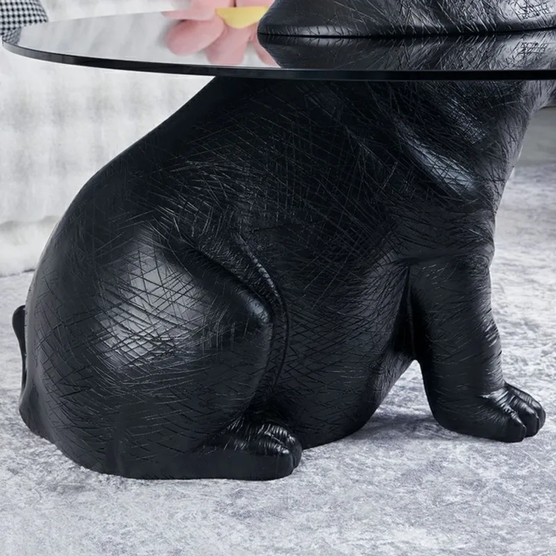 طاولات قهوة سوداء فريدة من نوعها تصميم فاخر للشقق الاسكندنافية طاولات قهوة زجاجية لغرفة المعيشة أثاث منزلي من Tavolino Da Salotto #4