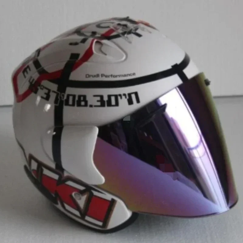 Ram3 Haga Monza White Half Helmet Men and Women Motorcycle Off-Road Summer Helmet Downhill Racing Mountain Cross Casco Capacete