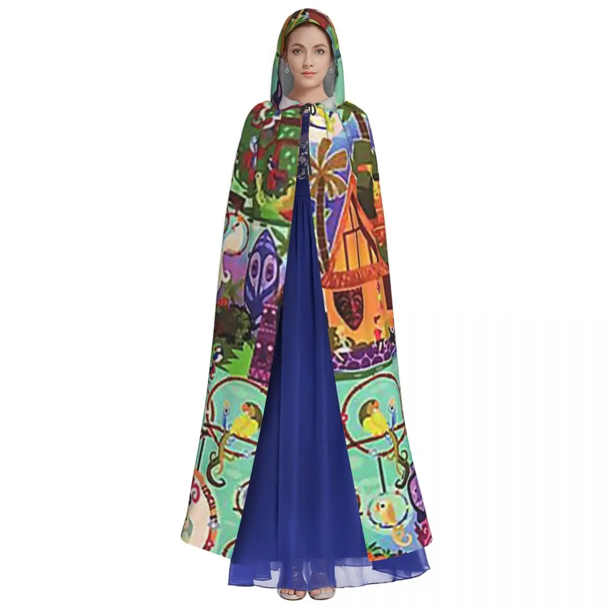 Capa larga con capucha para habitación Tiki encantada Original, disfraz Medieval de bruja, capa de Cosplay para Halloween, vampiro, adulto, Unisex