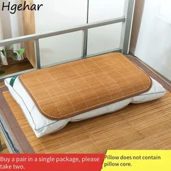 Summer Cooling Bamboo Rattan Pillowcase Breathable Skin-friendly Double-sided Availability Home Bedding Pillow Cover Bedroom Ins