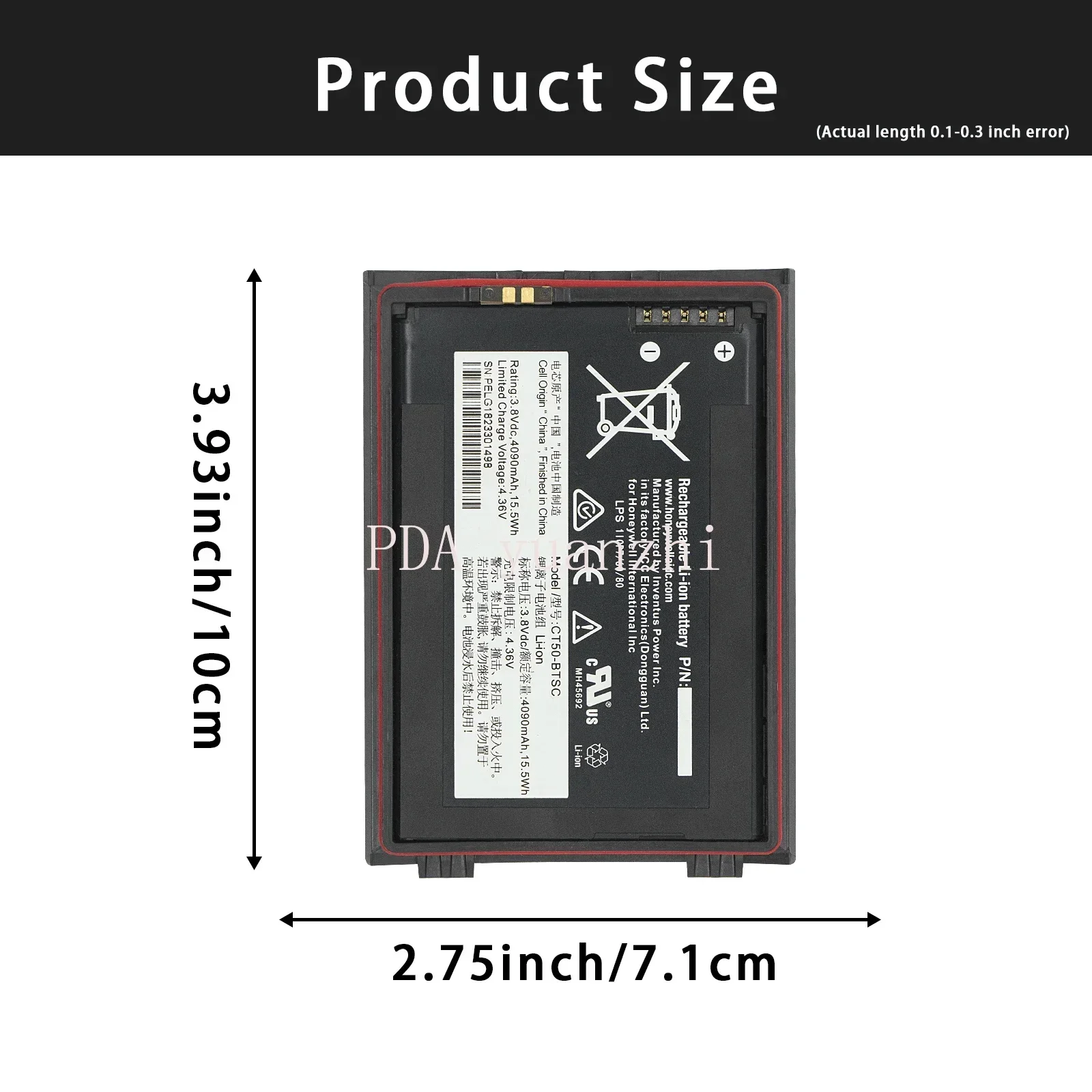 Imagem -06 - Bateria para Honeywell Ct40 Ct45 Ct40xp Ct45xp Ct47 4090mah 4090mah