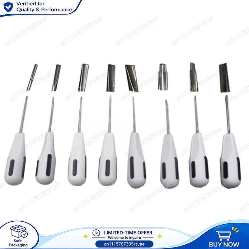Dental Extraction Kit 8 Piece Tooth Forceps Set Minimally Invasive Oral Surgery Tools with Elevators and Luxators