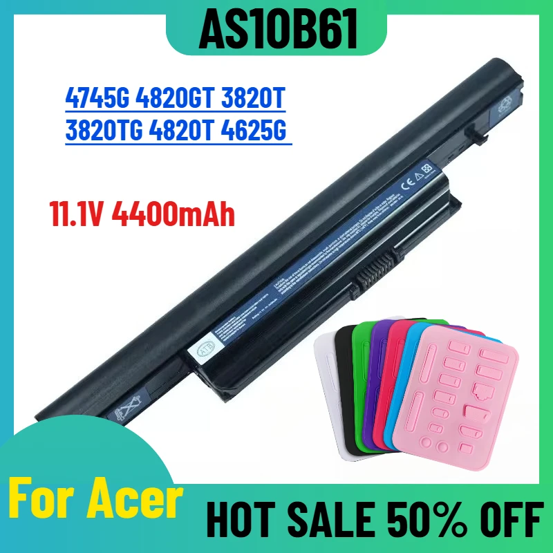 

Аккумулятор AS10B61 11.1V 4400mAh для ноутбуков Acer 4745G, 4820GT, 3820T, 3820TG, 4820T, 4625G