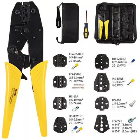 प्लग/ट्यूब/इन्सुलेशन/बिना इंसुलेशन/क्रिम्पिंग कैप/कोएक्सियल केबल टर्मिनल किट 230 मिमी क्लैंप टूल्स के लिए 8 जबड़े वाले क्रिम्पिंग प्लायर्स 8 best sales केबल उपकरण - №5