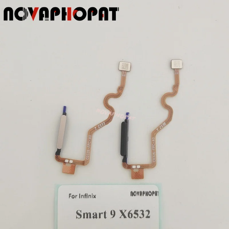 For Infinix Smart 9 X6532 / 9 HD X6532C Fingerprint Flex Power On Off Switch Home Unlock Key Button Sensor Volume Flex Cable