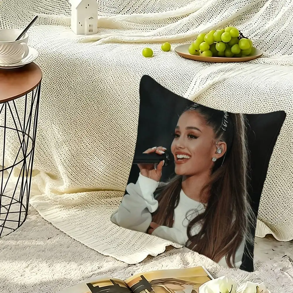 A-Ariana G-Grande  Square Double-Sided printed Pillow Case Bedroom Bedside Pillow Sofa Cushion Cover