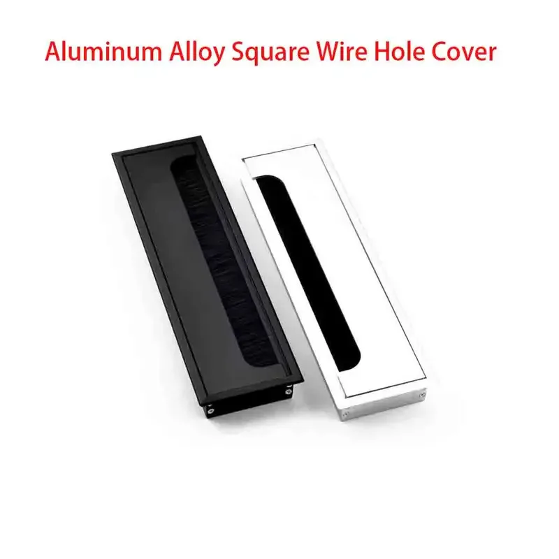 

Office Desk Wire Hole Cover Thickened Aluminum Alloy Square Grommet Plate