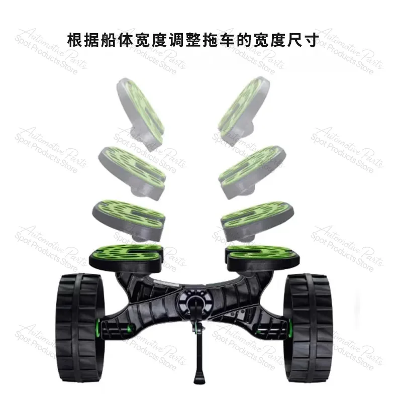Detachable Adjustable Kayak Cart, Plastic Portable Trolley, Suitable for Kayak & Canoe Beach Transport