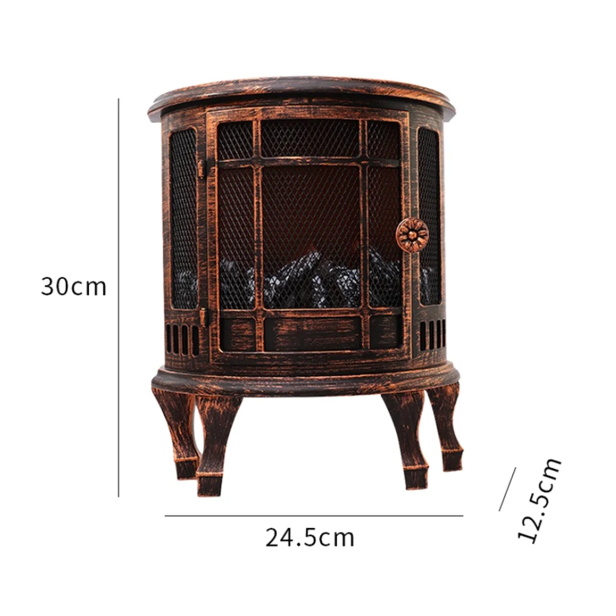Мини-светодиодный камин, винтажный декоративный фонарь, внутренний уличный стол, осеннее украшение для гостиной с USB/батарейным питанием, SQ