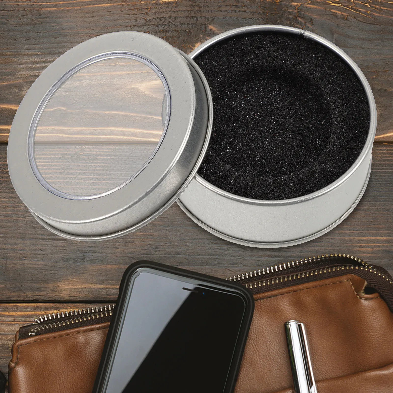 3 قطعة حامل صندوق تخزين العملات المعدنية التذكارية سميكة صفيح مقاومة للغبار لهواة جمع عملة واحدة كبسولة عرض #3