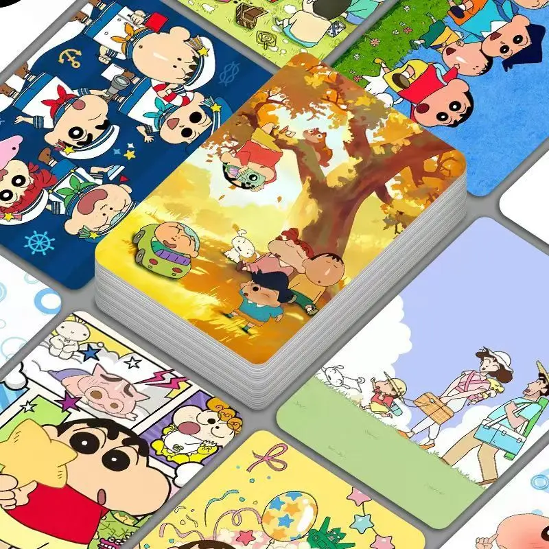 Crayon Shin-chan New Card Creative Cartoon Cute High Appearance Value Fashionable Portable Shin-chan Postcard Student Bookmark