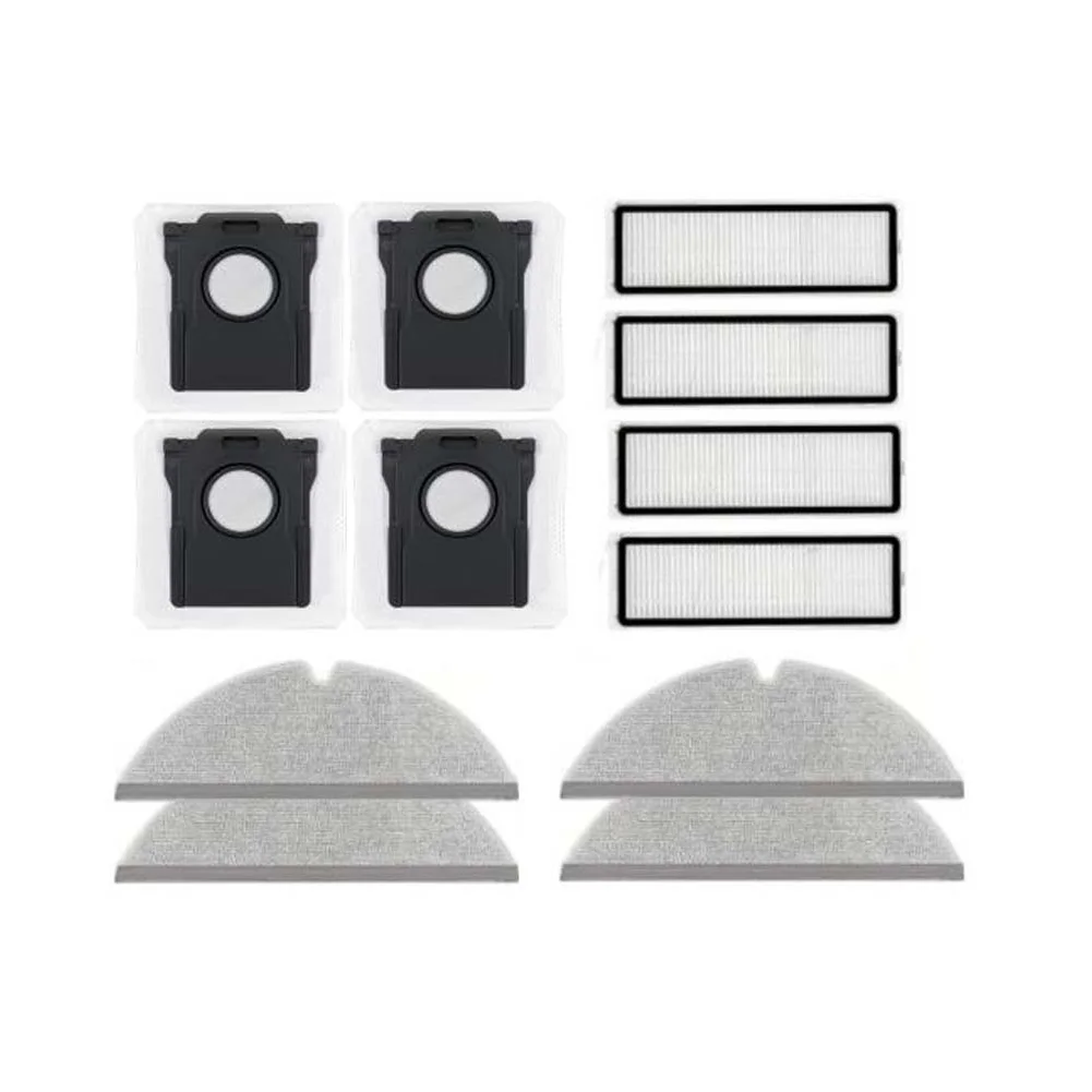 4pcs Dust Bags Filters Mop Cloths Cleaning Set Replacement For Dreame D20Pro Plus Robot Vacuum Cleaner Household Clean Tools