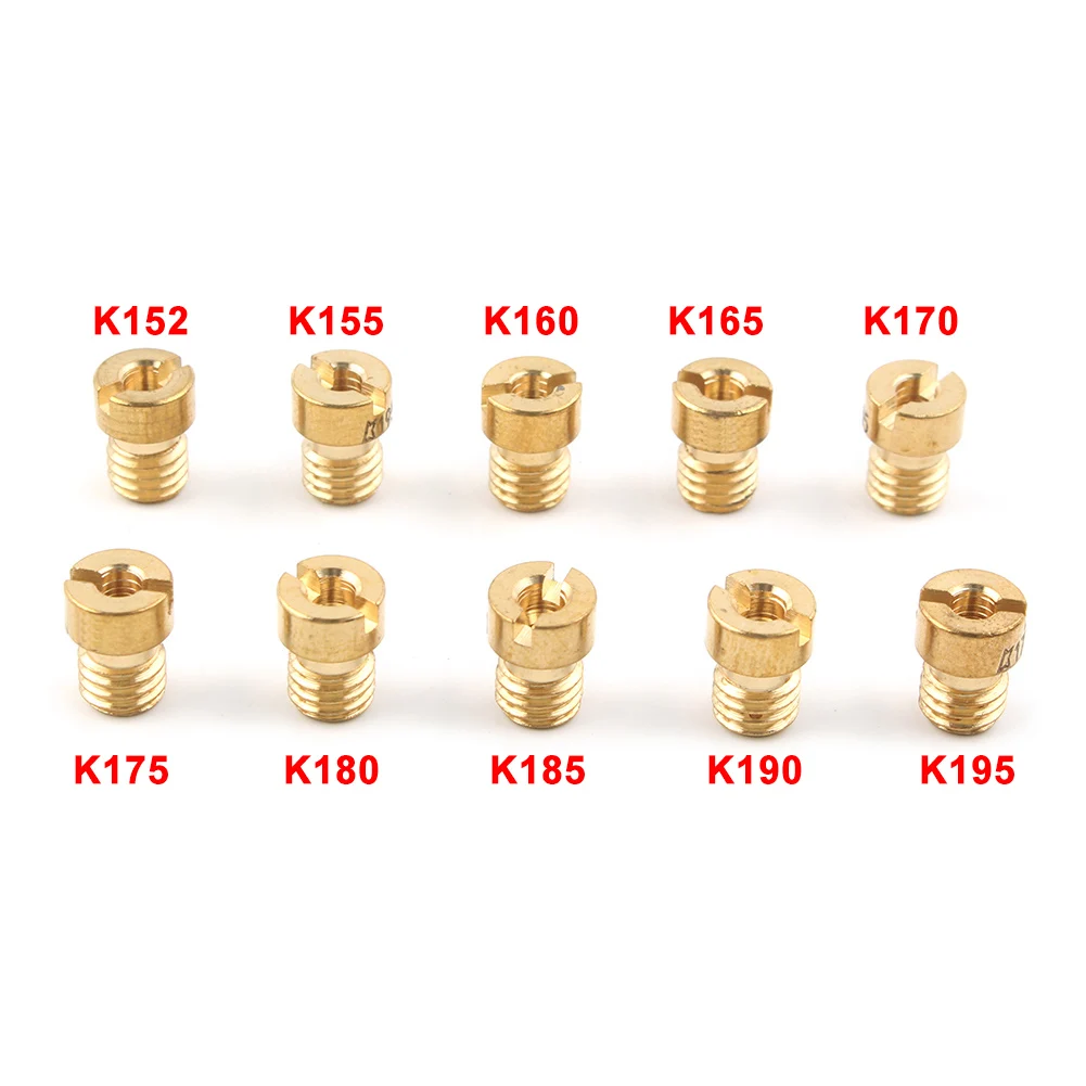 10Pcs 152-195 Main Jet Scooter For Keihin OKO kOSO PWK Carburetor 125cc 150cc CVK PZ27 PZ30