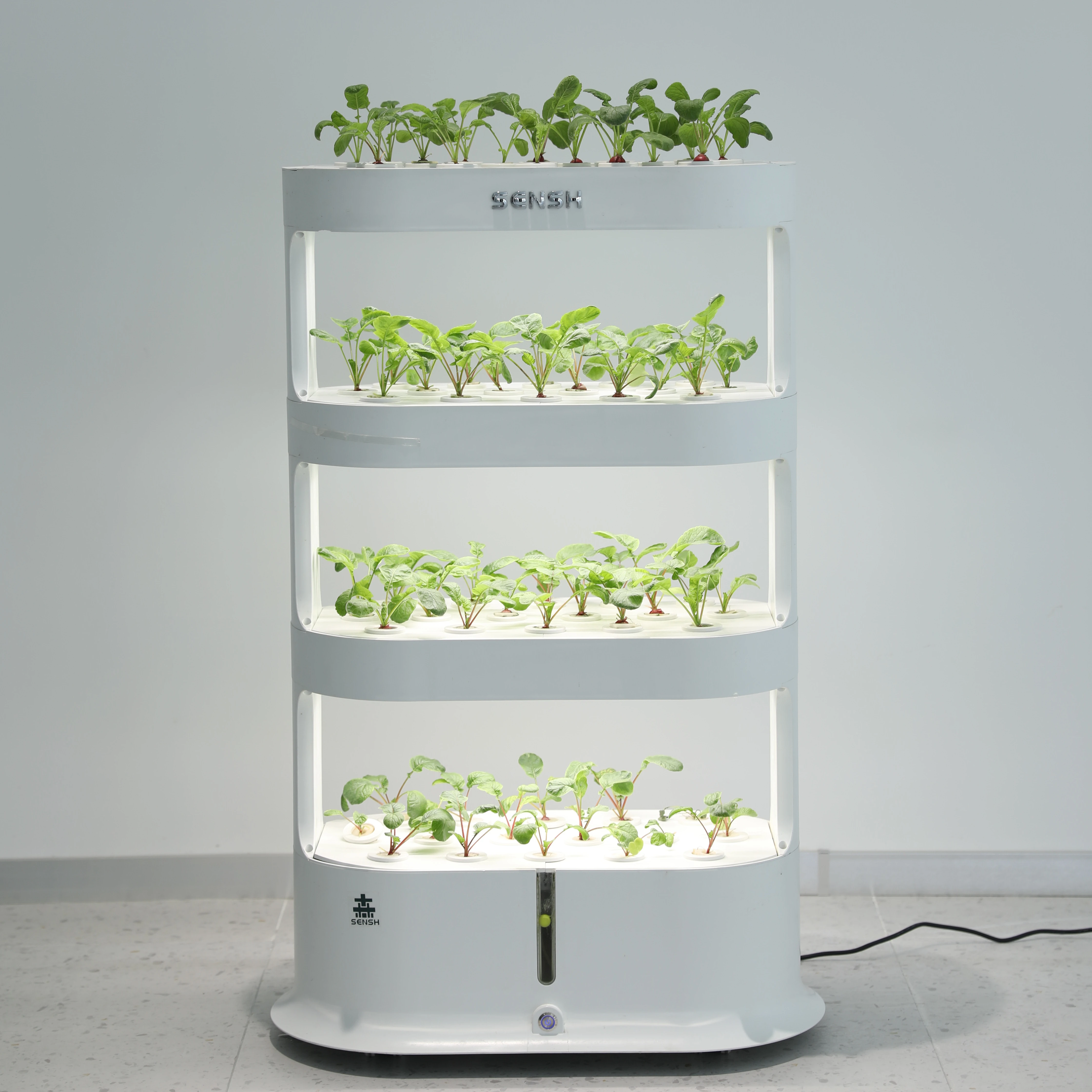 Soilless Cultivation Indoor Vertical Hydroponic Tower 3-layers Simple Greenhouse Home Growing System For Microgreens
