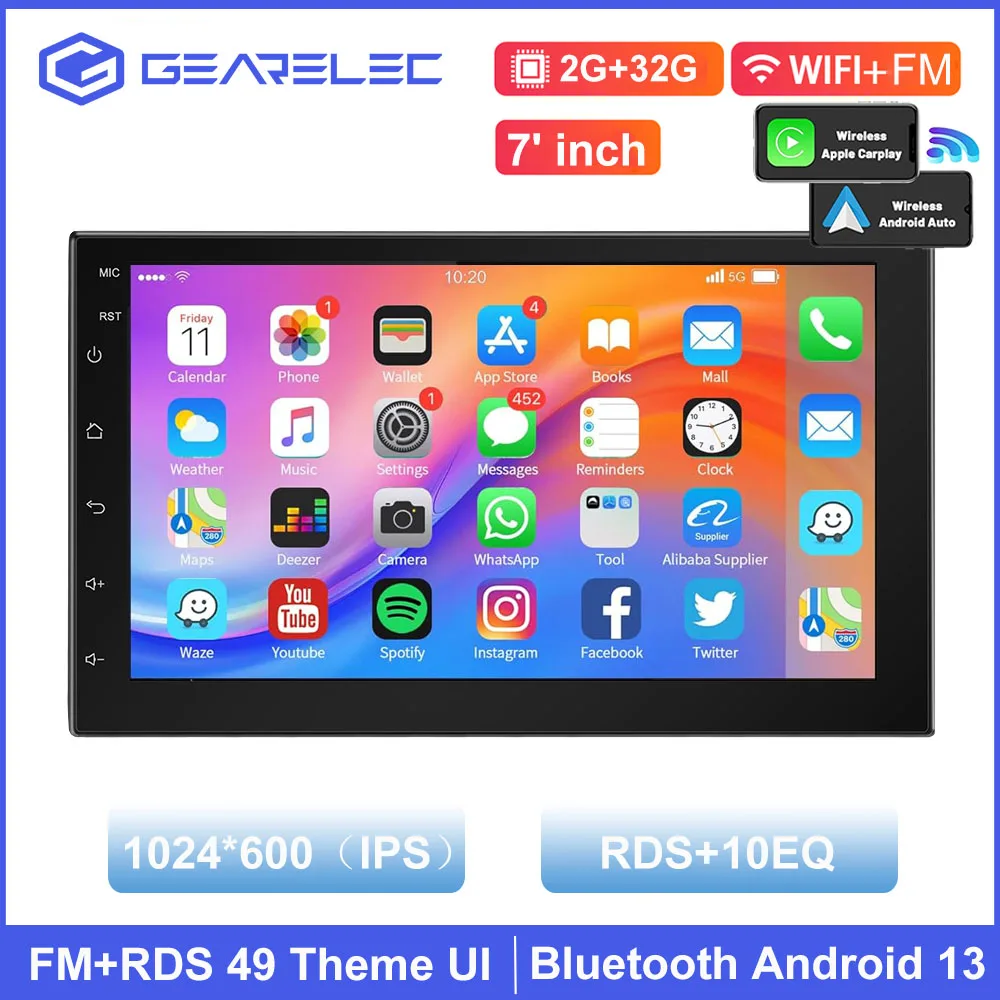 Android 11 Auto Radio 2 Din Multimedia Video Speler Carplay Android Auto Universele 7 Inch 2 Din Android Navigatie Auto Stereo