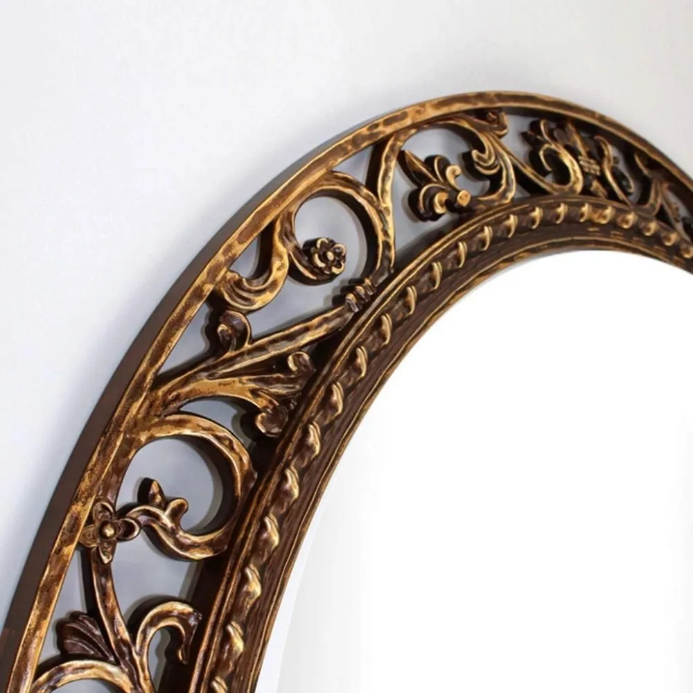 Espelho compacto de parede estilo retrô para banheiros, ideal para hotéis, restaurantes e shopping centers, perfeito para aplicação de maquiagem