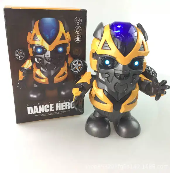 베스트셀러 춤추는 아이언맨 꿀벌 거미 음악 조명 전동 춤추는 로봇 장난감 어린이 선물용 액션 피규어