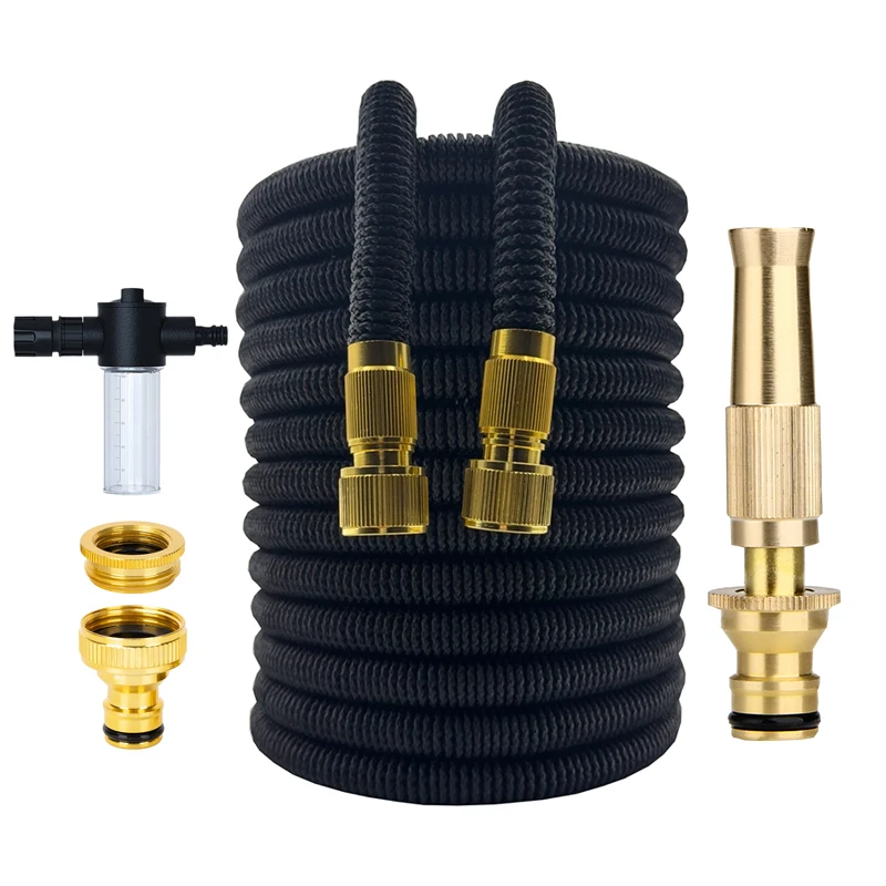 

Садовый гибкий шланг, насадка из чистой меди, расширяемая водопроводная труба, мойка высокого давления, автомобильный пенопластовый горшок, водяной пистолет, инструмент для орошения фермы