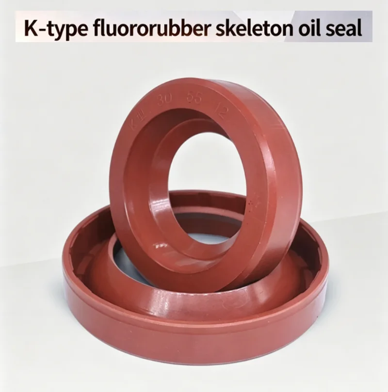 1pcs K-type Skeleton Oil Seal 30-80mm Black Fluorine Rubber Seal Ring High Temp Resistant For Sewage Pump Mortar Pump