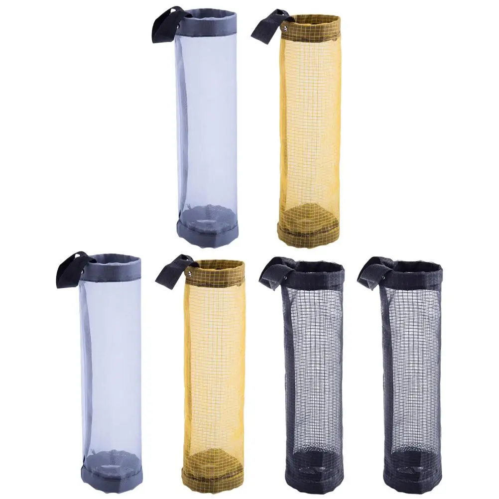 

6pcs Hanging Storage BagDispenser Reusable PlasticBag Holder WallMounted GroceryOrganizer