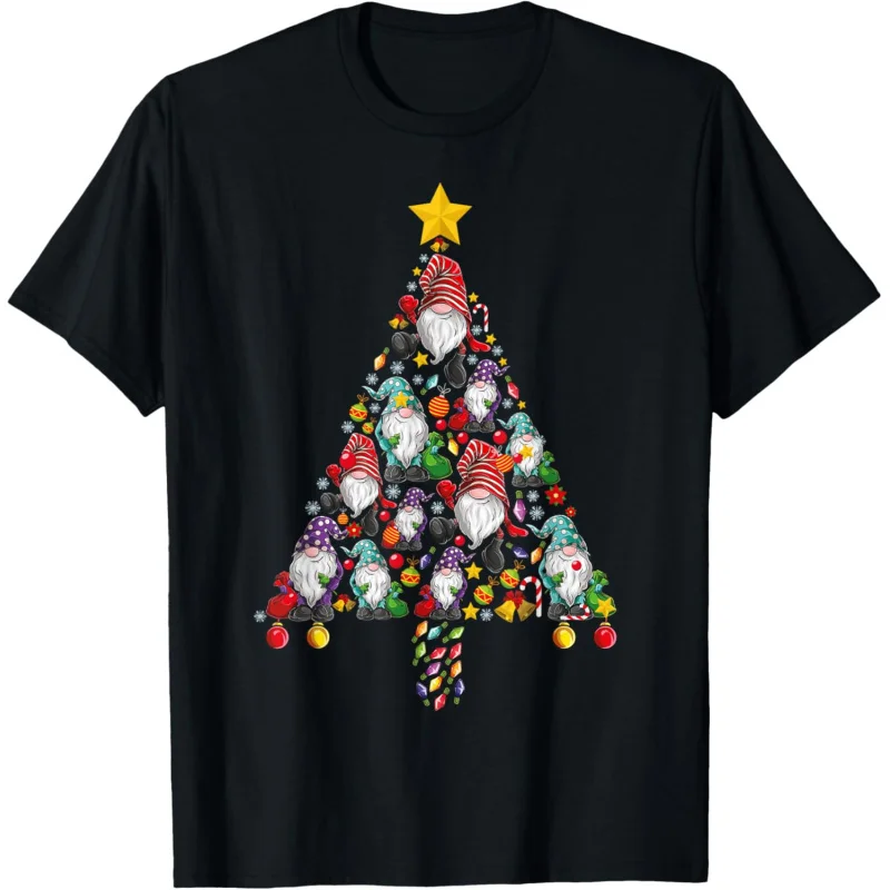 

Funny Gnomes Christmas Tree Gnomies Family Xmas Men Kids T-Shirt