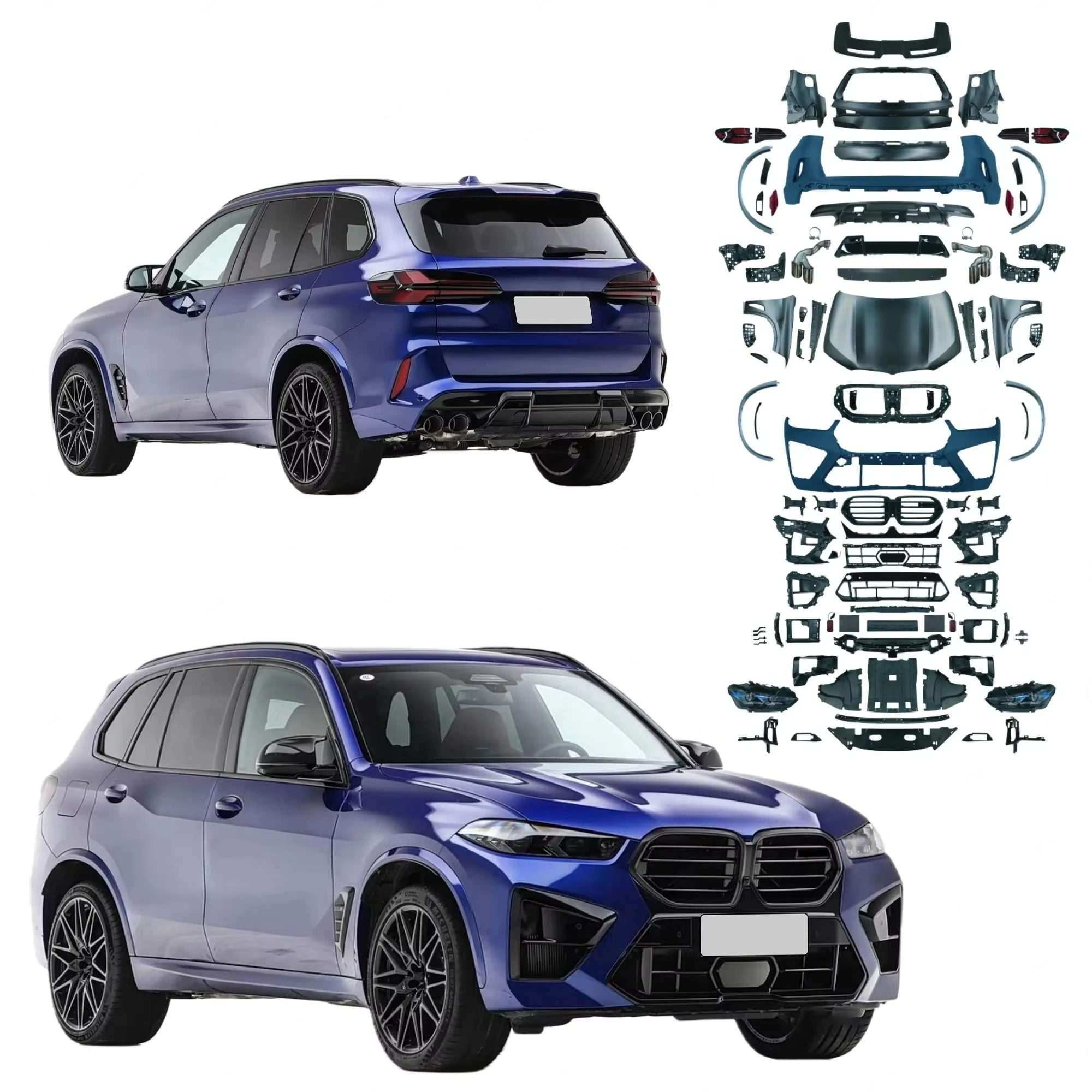 Car Bumpers Facelift Body Kit for X5 E70 2006-2013 Upgrade F95 LCI X5M Style Look Like
