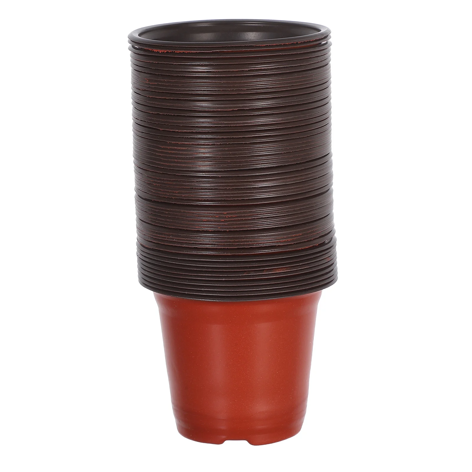 

50Pcs Plastic Flowerpot Succulents Pot Basin Breathable Minimalist Decorative Planter for Desk Bookshelf Gardening 90x70x80mm