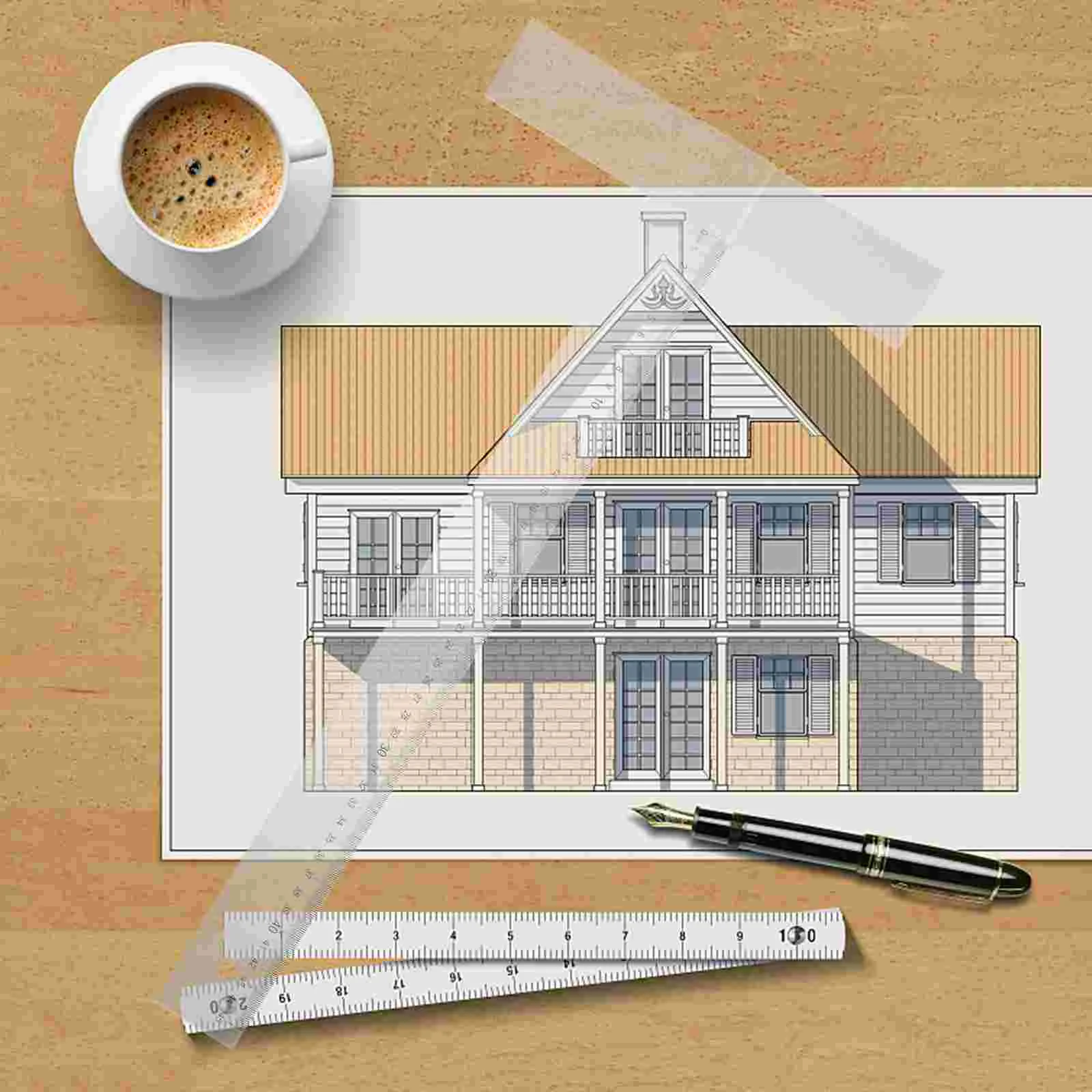 Design Ruler T Square Headband Tool Measuring Woodworking Scriber Drafting Architect Drawing