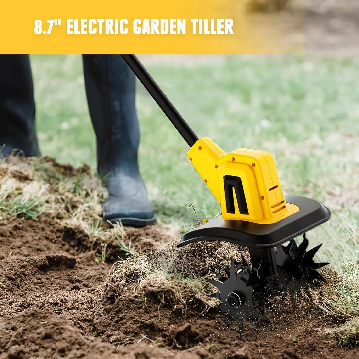 20V Battery Cultivator Cordless Garden Scarifier Mini Tiller