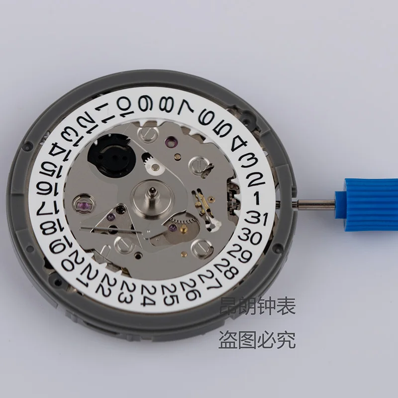 

Genuine NH35 Movement with date function at 3 o'clock crown position with white wheels