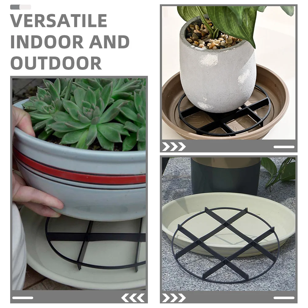 10 قطعة وعاء من البلاستيك قدم النبات الناهضون مرتفعة اناء للزهور تقف للداخلية في الهواء الطلق حديقة الصرف أصحاب الصحن النبات