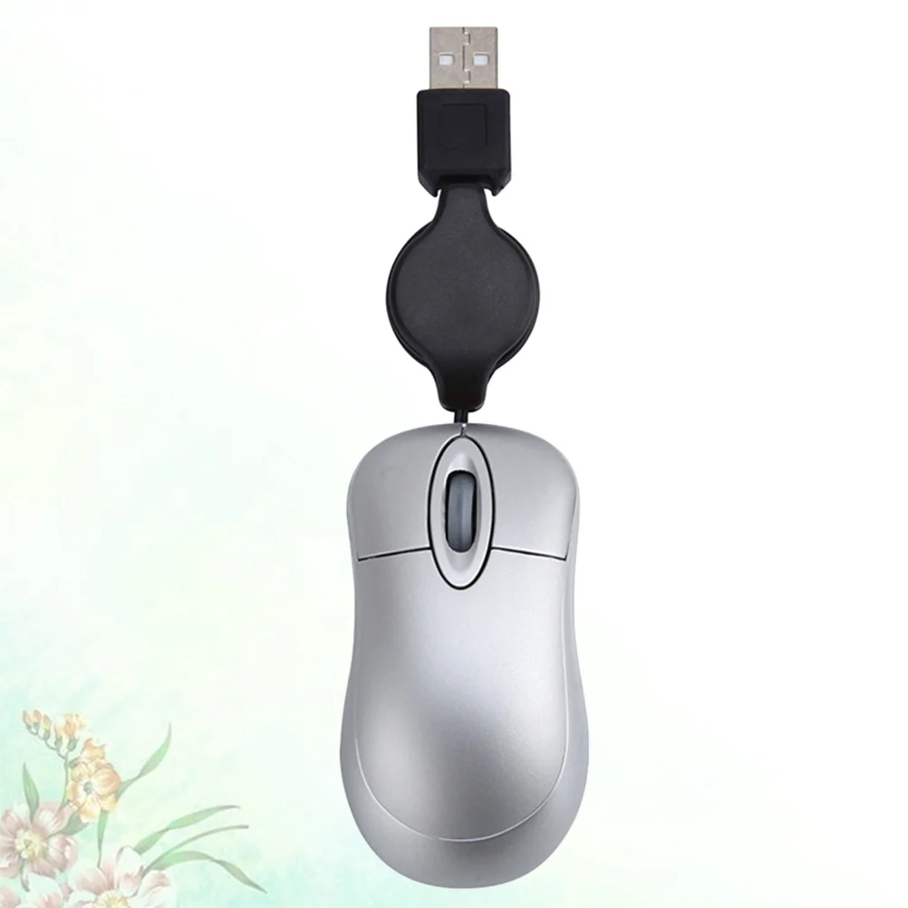

Silver Mini USB Wired Mouse 1000Dpi Precision Scroll Wheel Comfortable Grip for Notebook Pc Laptop Ergonomic Silent Working