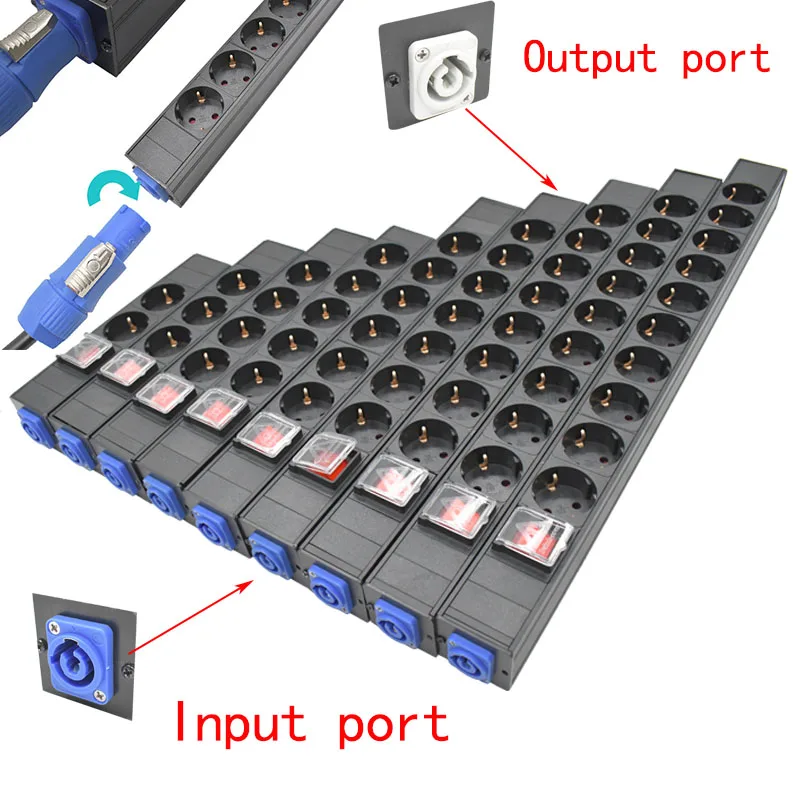 네트워크 캐비닛 랙 스마트 멀티탭 슈코 파워링크 박스 오디오, 3P 항공, 2-10 AC, EU, PDU 소켓 