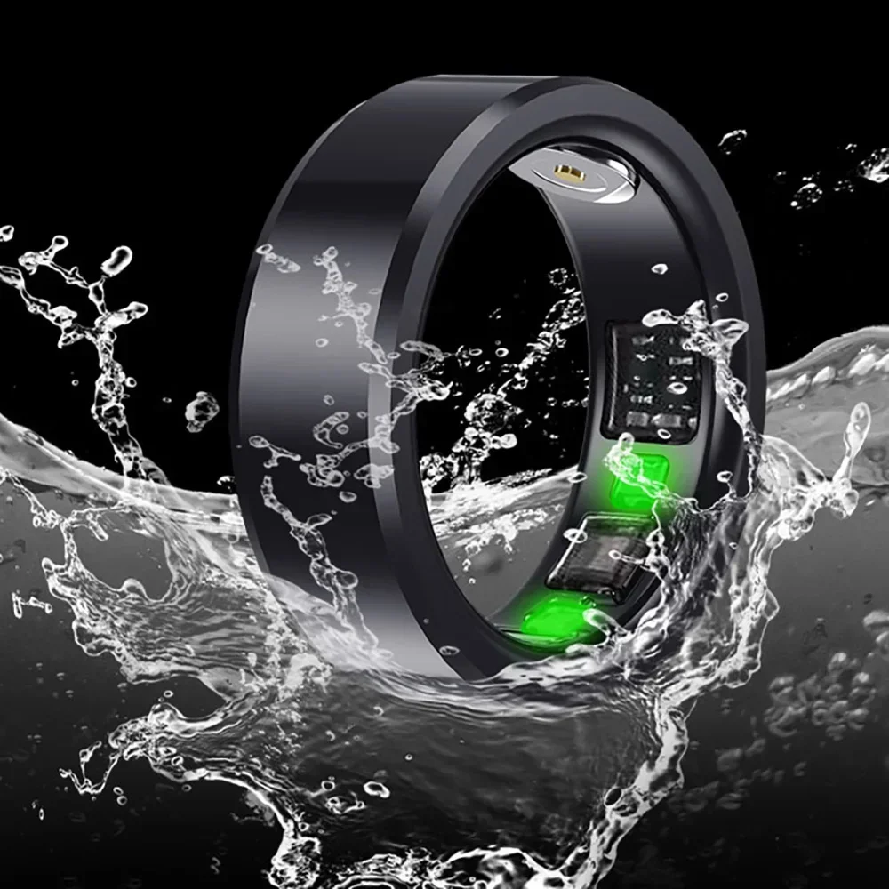 الموضة الذكية حلقة الصحة المقتفي لمعدل ضربات القلب درجة الحرارة النوم خطوة العد مراقبة درجة حرارة الجسم الذكية البنصر