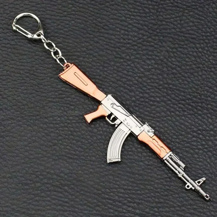 Toy Gun Keychain Alloy Toy Gun Model Pendant Car Key Chain Car Key Ring Gift for Men Boys Key Chains