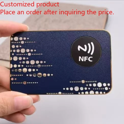 

Прочная карта NFC из нержавеющей стали, индивидуальный логотип, лазерная гравировка, 13,56 МГц, программируемые металлические карты для бизнеса и