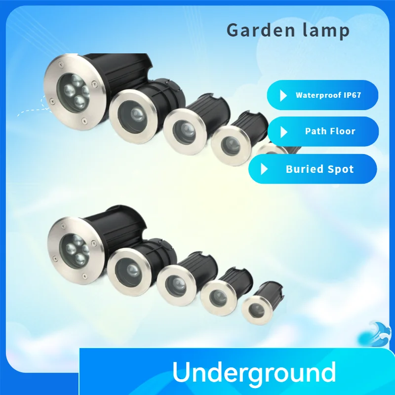 

1W LED Outdoor Floor Lights Underwater Spotlights Waterproof Embedded Pool Bottom Light for Garden Decoration