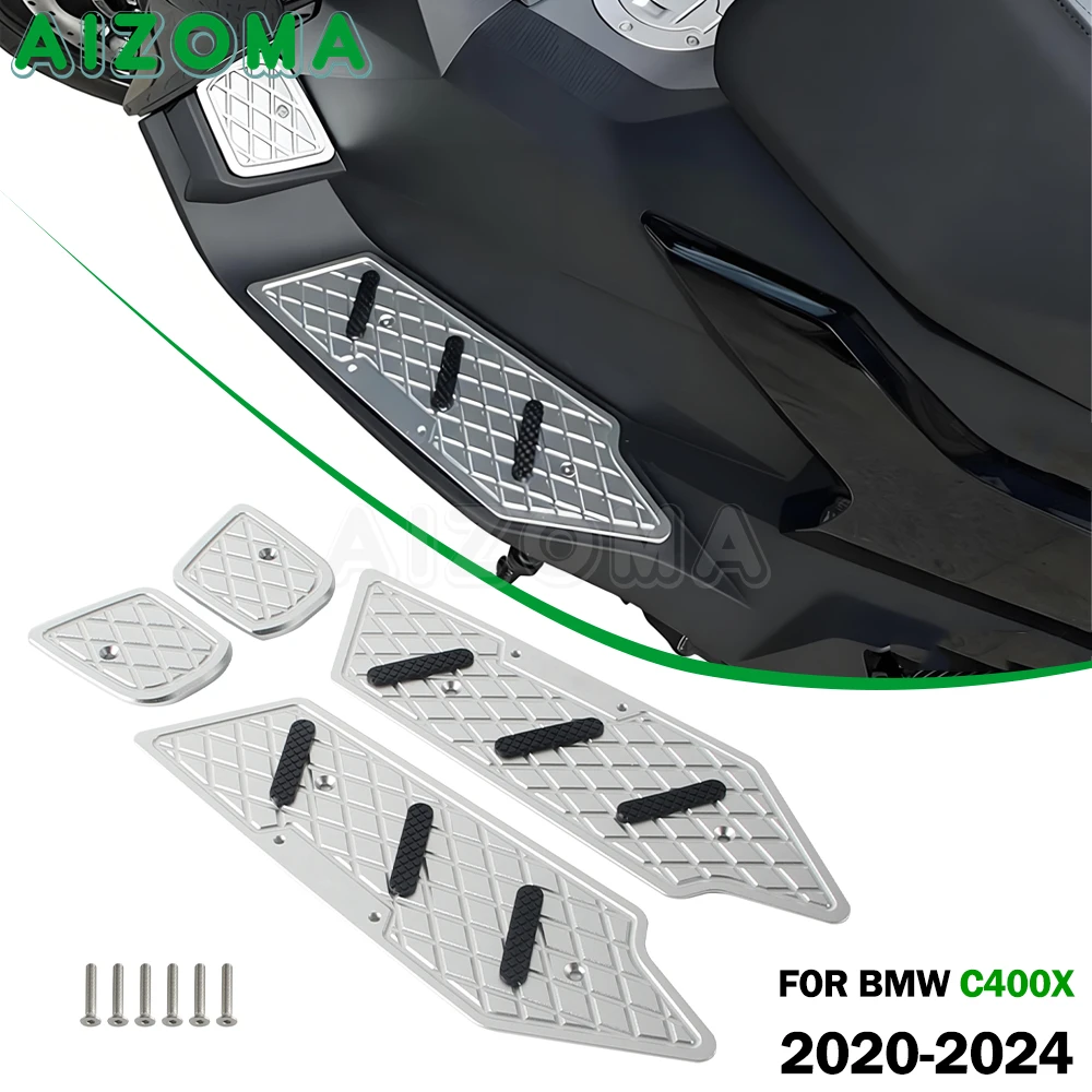 

For BMW C400X C 400X C400 X 2020 2021 2022 2023 2024 Motorcycle Footrest Pedals Anti-Slip Foot Pad Mat Aluminum Foot Rest Pads
