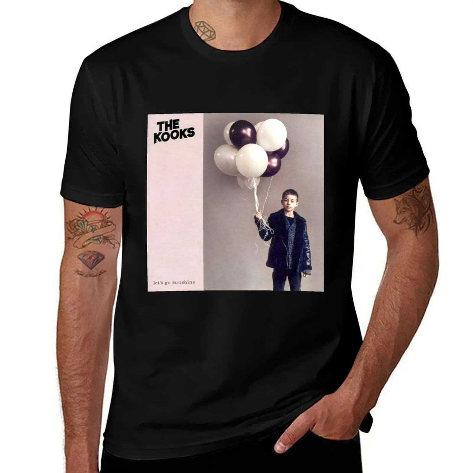 تي شيرت The Kooks Let's Go Sunshine تي شيرت للرجال من القطن الناعم برسومات تي شيرت للرجال