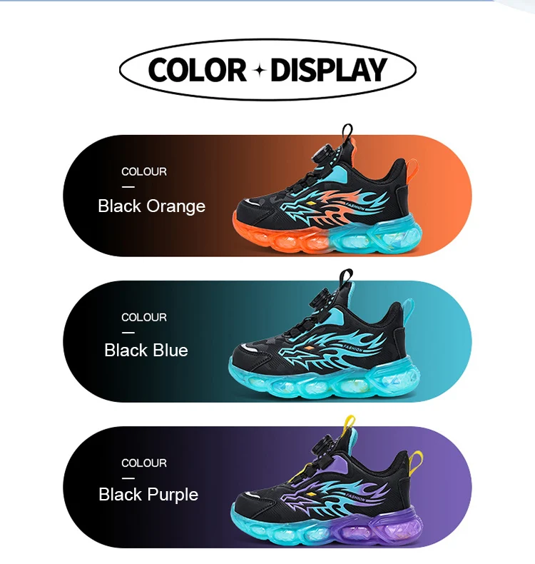 Neue rutschfeste Kinder-Sneaker aus Leder für Jungen, zum Laufen, Gehen, leichte Freizeitschuhe mit modischem Drachenmuster, Größe 28–39 – Detail 2