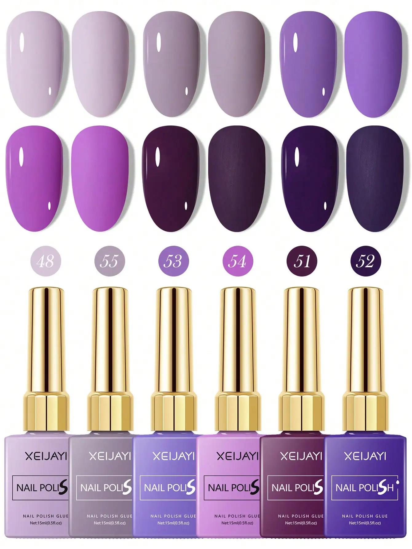 6 ألوان 15 مللي الأرجواني هلام مسمار البولندية سلسلة كاتب نقي نقع قبالة لا مسح جيل للأظافر البولندية مناسبة لجميع المواسم