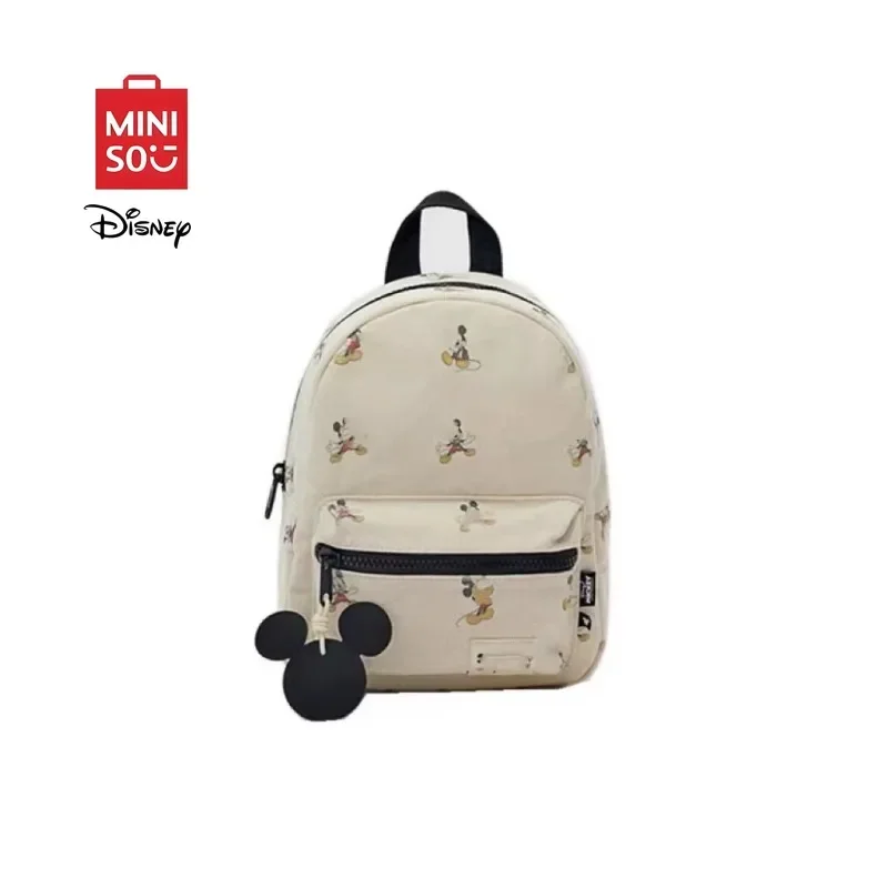 

MINISO Disney 2025 New Mickey Mouse Cartoon Print Mini Backpack - Cute Small Shoulder Bag, Perfect for School & Travel Day Gift