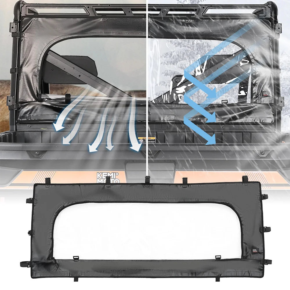 

PVC UTV Soft Rear Windshield Compatible with Polaris Ranger XP 1000/Crew Ranger 1000 /Crew Ranger XP 900 2013-2023 2024