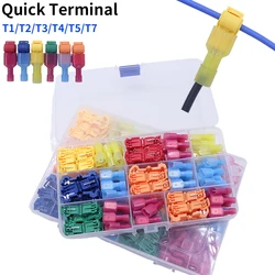 Wire Terminal Assorted Kit Quick Electrical Cable Connector T-Tap Waterproof Clamps Blocks Snap Fast Crimp Splice Lock Terminal