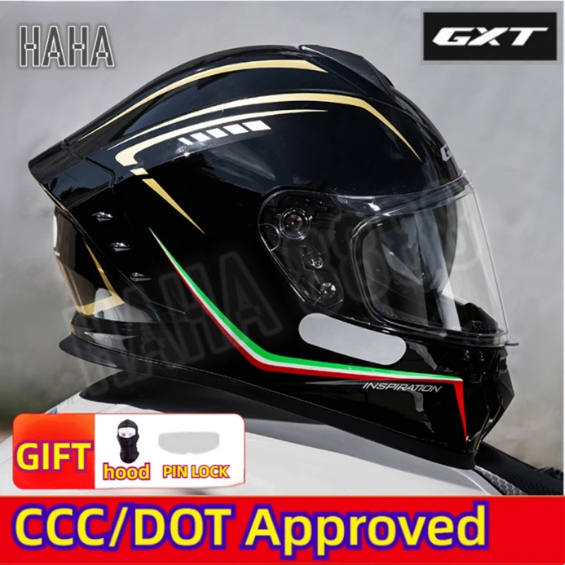 GXT Motorcycle Helmet Warm and Windproof Full Face Helmet Outdoor Cycling Sports Motorcycle Unisex Full Face Helmet Equipment